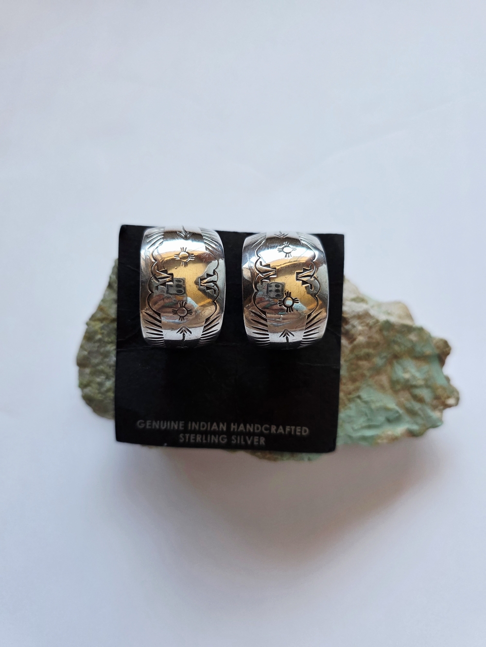 Handcrafted Sterling Silver Hoop Clip On Earrings - Silver